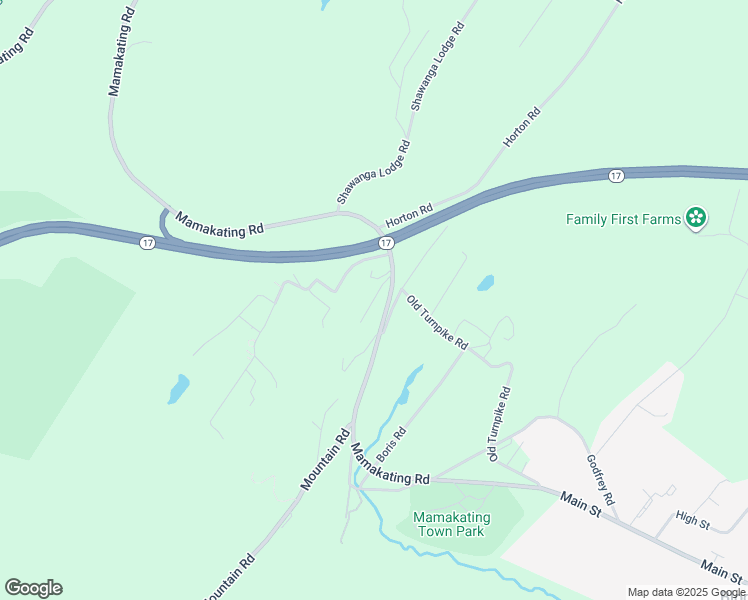 map of restaurants, bars, coffee shops, grocery stores, and more near 20 Evergreen Lane in Bloomingburg