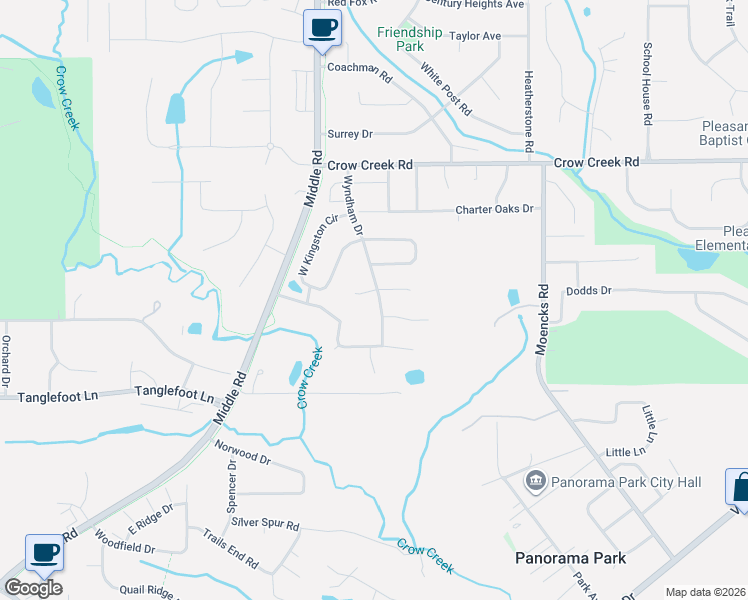 map of restaurants, bars, coffee shops, grocery stores, and more near Wyndham Drive in Bettendorf