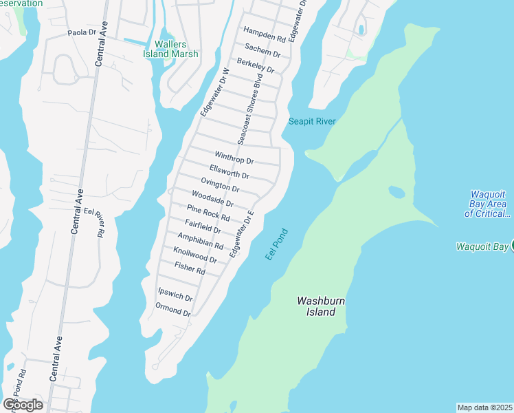 map of restaurants, bars, coffee shops, grocery stores, and more near 285 Edgewater Drive East in Falmouth