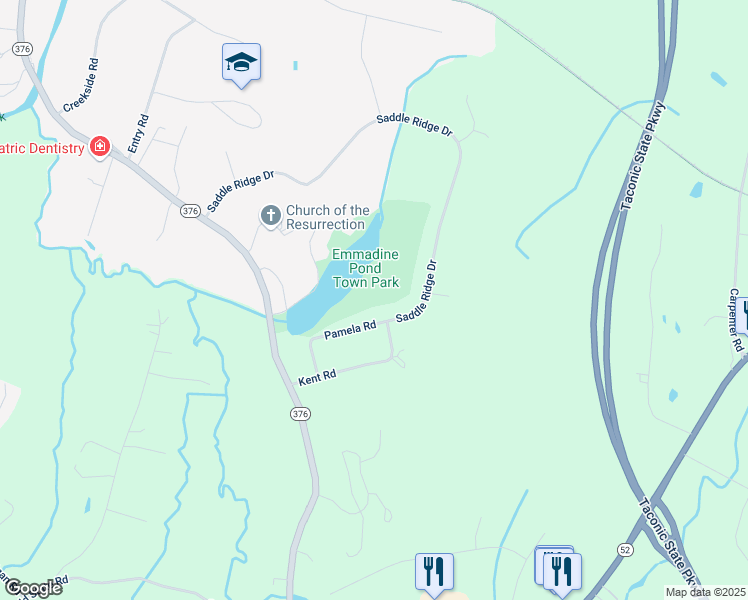 map of restaurants, bars, coffee shops, grocery stores, and more near 102 Saddle Ridge Drive in Hopewell Junction