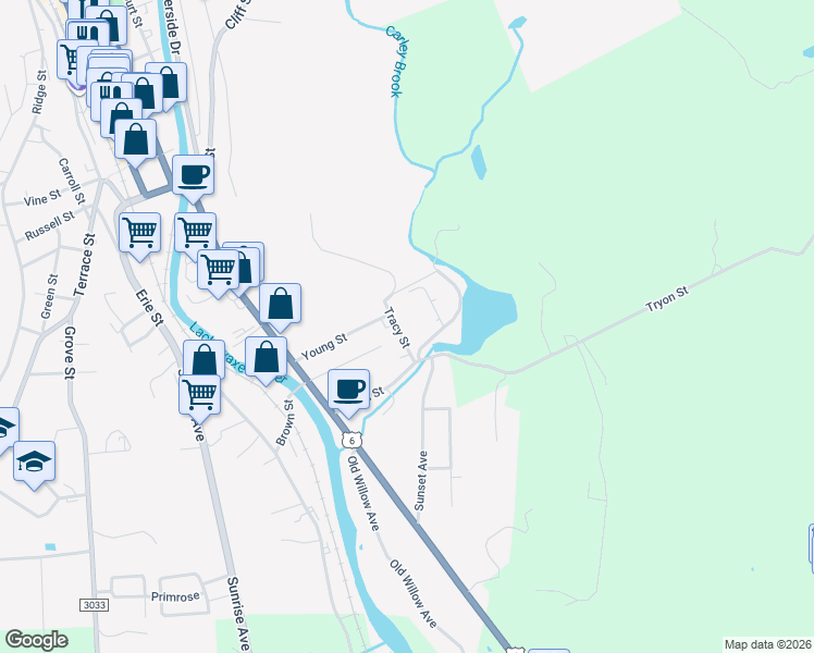 map of restaurants, bars, coffee shops, grocery stores, and more near 317 Tracy Street in Honesdale