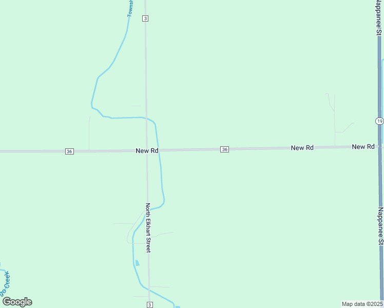 map of restaurants, bars, coffee shops, grocery stores, and more near 28778 Co Road 36 in Elkhart