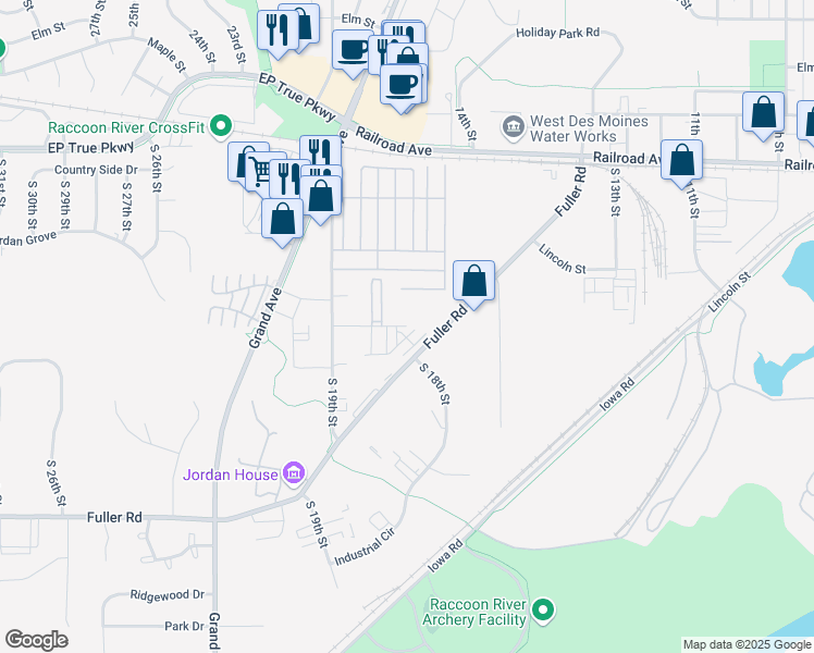 map of restaurants, bars, coffee shops, grocery stores, and more near 1730 Bennett Drive in West Des Moines