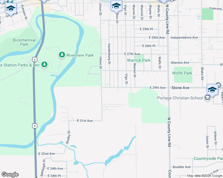 map of restaurants, bars, coffee shops, grocery stores, and more near 4445 East 29th Avenue in Hobart