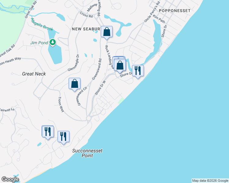 map of restaurants, bars, coffee shops, grocery stores, and more near 15 Pine Ave in Mashpee