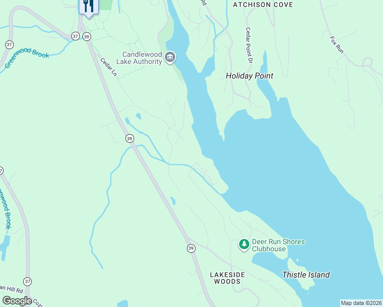 map of restaurants, bars, coffee shops, grocery stores, and more near 8 Cedar Lane in Sherman