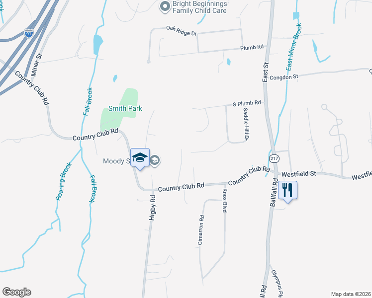 map of restaurants, bars, coffee shops, grocery stores, and more near 96 Thornton Court in Middletown