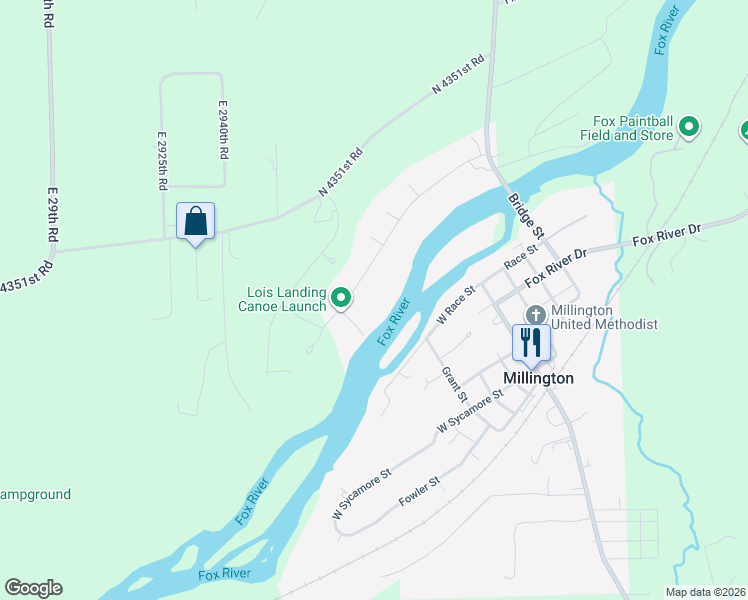 map of restaurants, bars, coffee shops, grocery stores, and more near 9 Belle Rive Drive in Millington