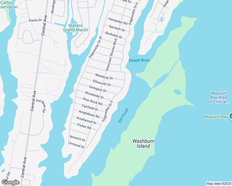 map of restaurants, bars, coffee shops, grocery stores, and more near 285 Edgewater Drive East in Falmouth