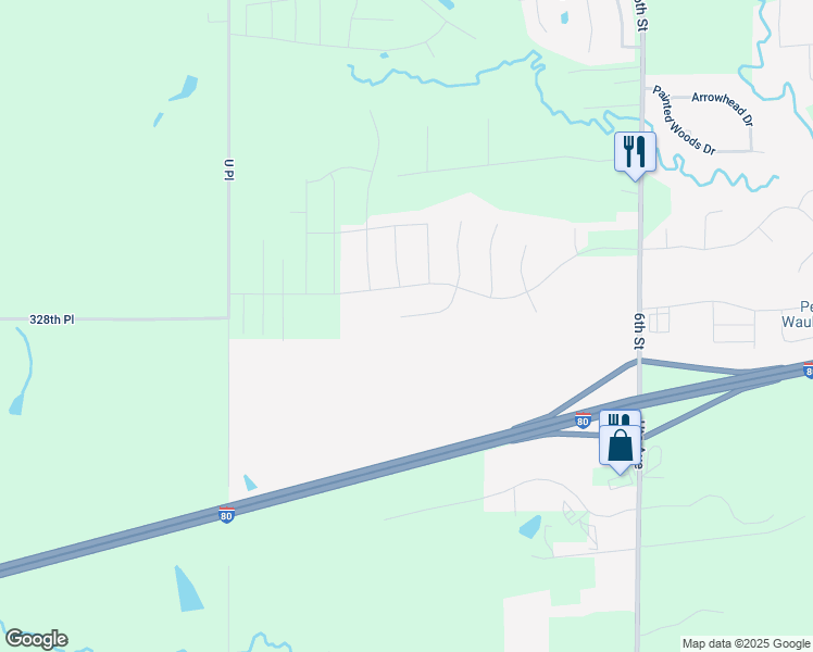 map of restaurants, bars, coffee shops, grocery stores, and more near 860 Sandstone Point in Waukee