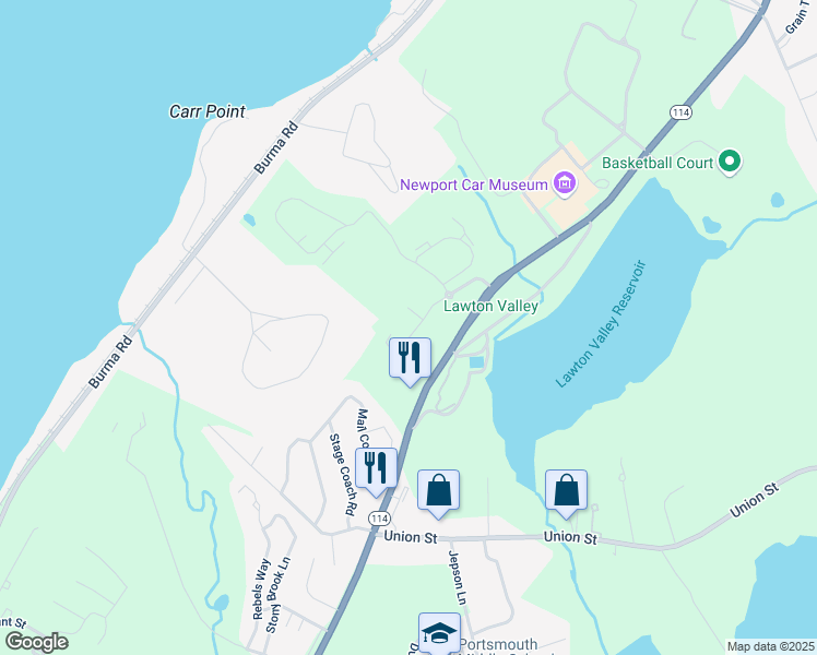 map of restaurants, bars, coffee shops, grocery stores, and more near 12 Almeida Terrace in Portsmouth