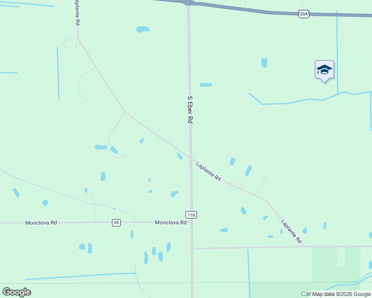 map of restaurants, bars, coffee shops, grocery stores, and more near 4175 La Plante Road in Monclova