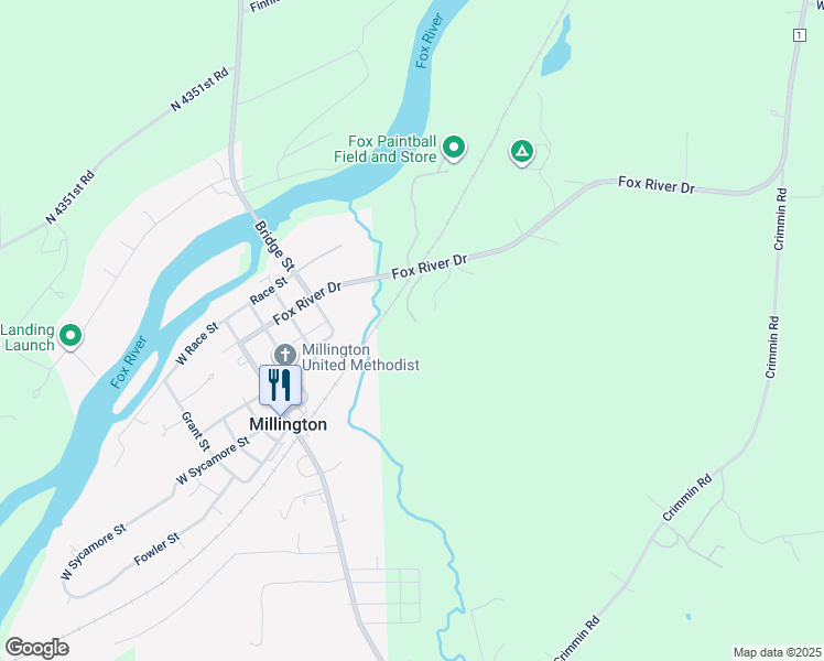 map of restaurants, bars, coffee shops, grocery stores, and more near 10388 Fox River Drive in Newark