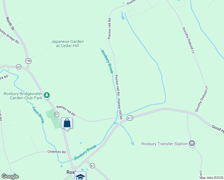 map of restaurants, bars, coffee shops, grocery stores, and more near 23 Painter Hill Road in Roxbury
