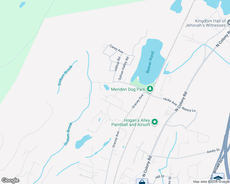 map of restaurants, bars, coffee shops, grocery stores, and more near 14 Quiet Brook Court in Meriden