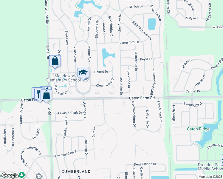 map of restaurants, bars, coffee shops, grocery stores, and more near 2404 Cactus Court in Plainfield