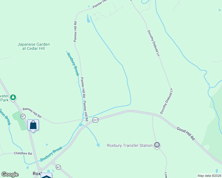 map of restaurants, bars, coffee shops, grocery stores, and more near 84 Good Hill Road in Roxbury