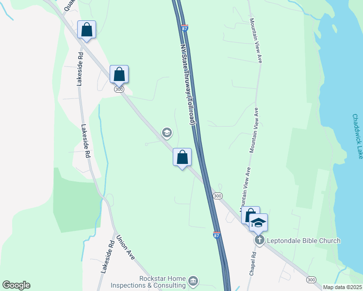 map of restaurants, bars, coffee shops, grocery stores, and more near 10 Hidden View Drive in Newburgh