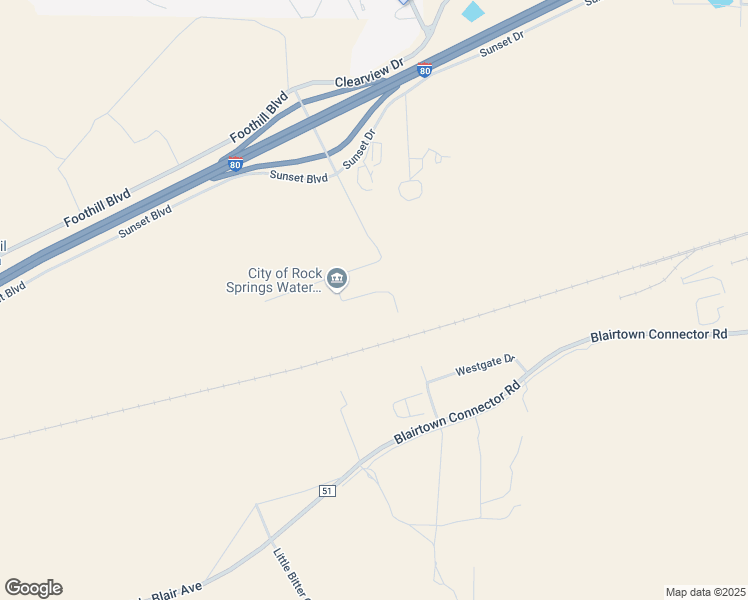 map of restaurants, bars, coffee shops, grocery stores, and more near 1885 Richards Gap in Rock Springs