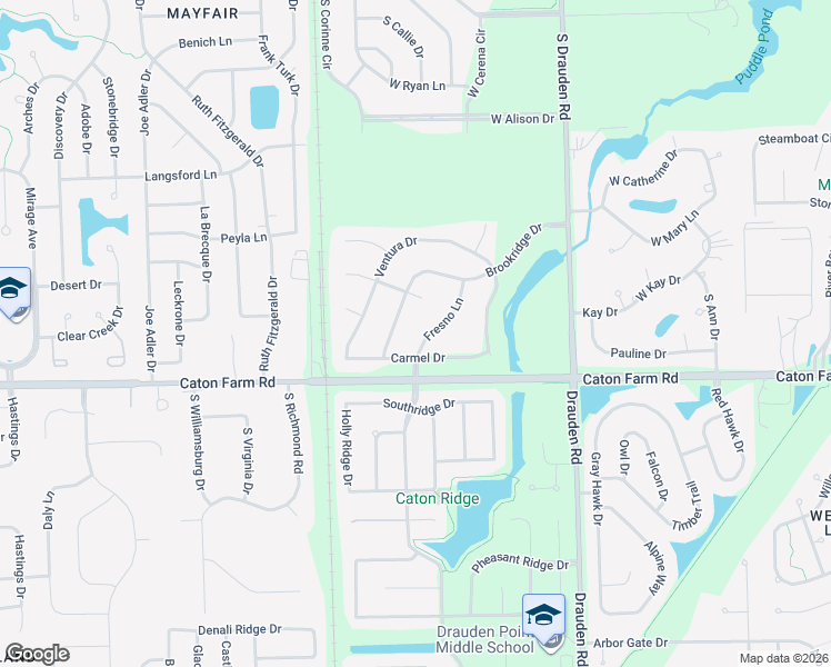 map of restaurants, bars, coffee shops, grocery stores, and more near 2414 Brookridge Drive in Plainfield