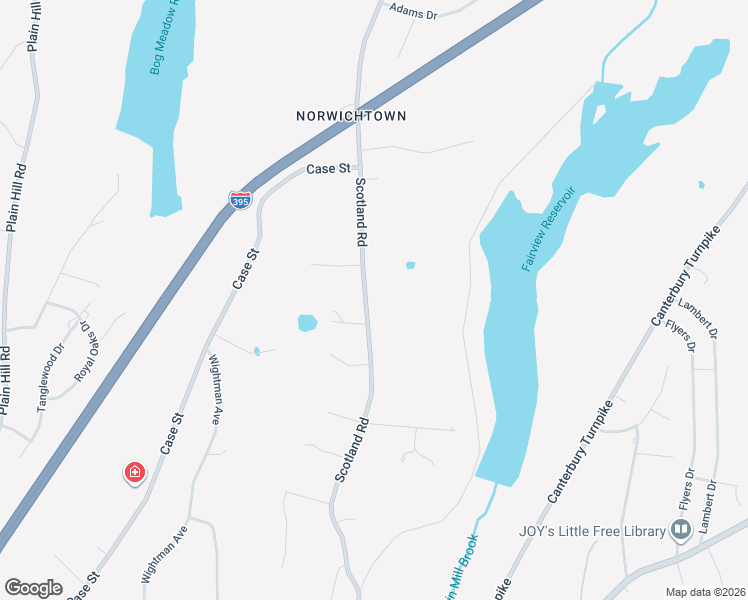 map of restaurants, bars, coffee shops, grocery stores, and more near 255 Scotland Road in Norwich