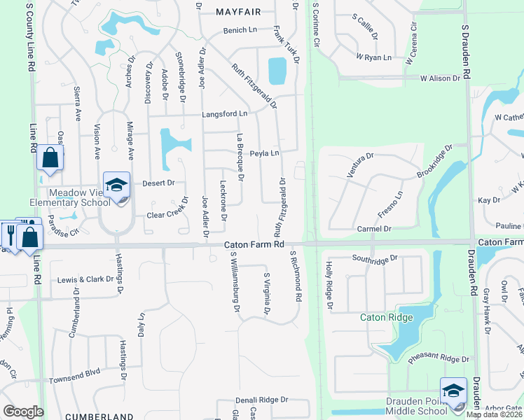 map of restaurants, bars, coffee shops, grocery stores, and more near 6508 Jack Rogers Lane in Plainfield