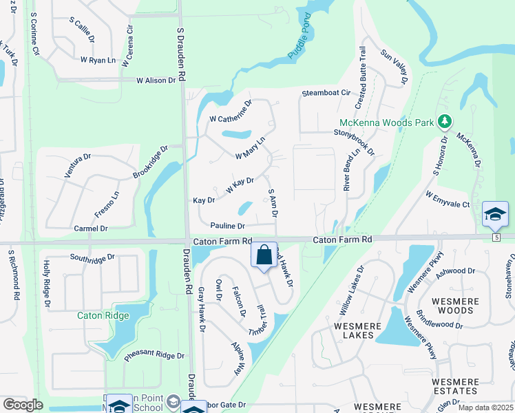 map of restaurants, bars, coffee shops, grocery stores, and more near 25011 Ann Court in Plainfield