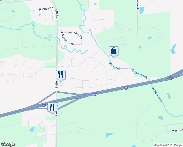 map of restaurants, bars, coffee shops, grocery stores, and more near 160 Hidden Meadows Drive in Waukee