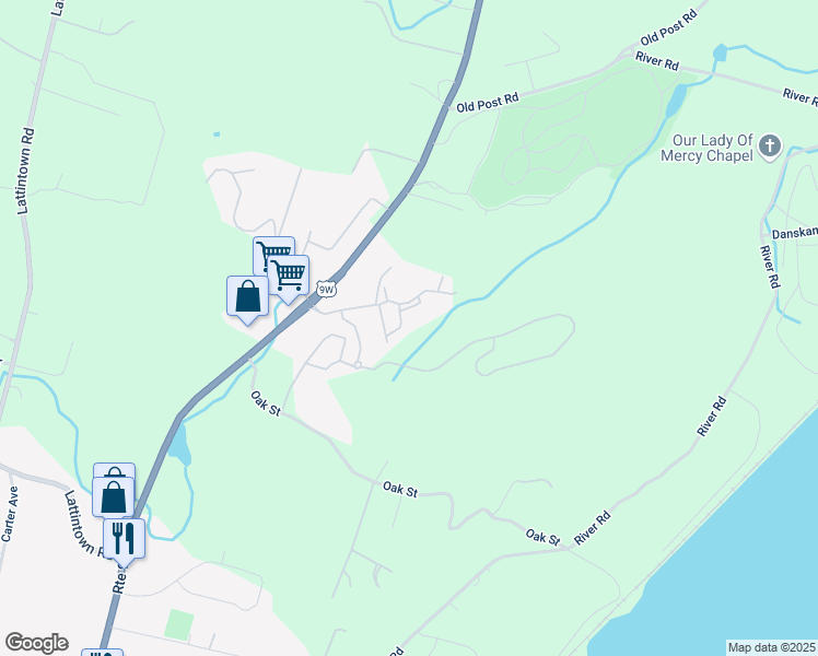 map of restaurants, bars, coffee shops, grocery stores, and more near 1203 McIntosh Place in Newburgh