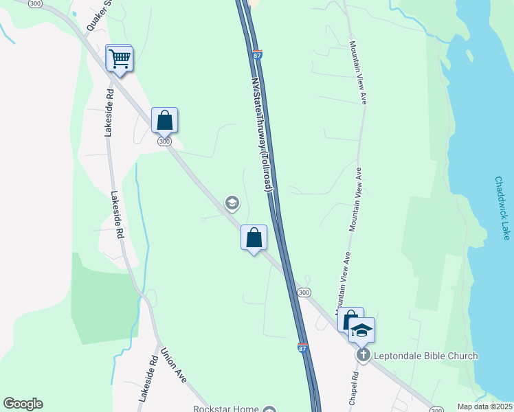 map of restaurants, bars, coffee shops, grocery stores, and more near 10 Hidden View Drive in Newburgh