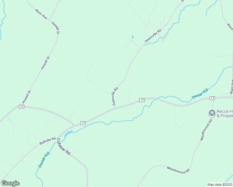 map of restaurants, bars, coffee shops, grocery stores, and more near 5667 Searsville Road in Pine Bush