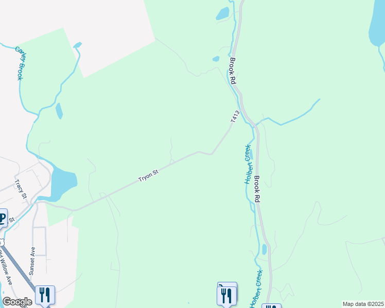 map of restaurants, bars, coffee shops, grocery stores, and more near 232 Tryon Street in Honesdale