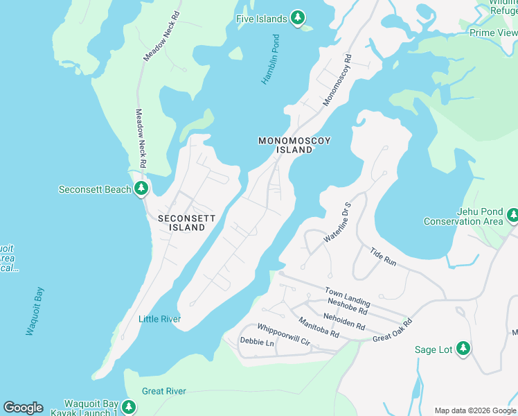 map of restaurants, bars, coffee shops, grocery stores, and more near 24 Russell Road in Mashpee