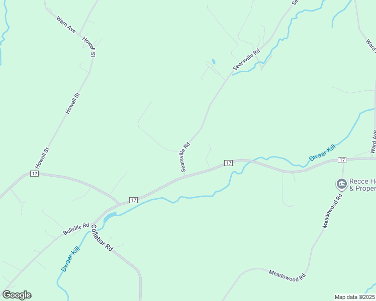 map of restaurants, bars, coffee shops, grocery stores, and more near 5667 Searsville Road in Pine Bush