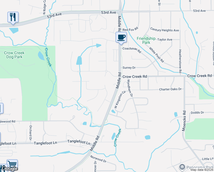 map of restaurants, bars, coffee shops, grocery stores, and more near 4550 Middle Road in Bettendorf