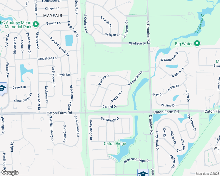 map of restaurants, bars, coffee shops, grocery stores, and more near 2509 Brookridge Drive in Plainfield