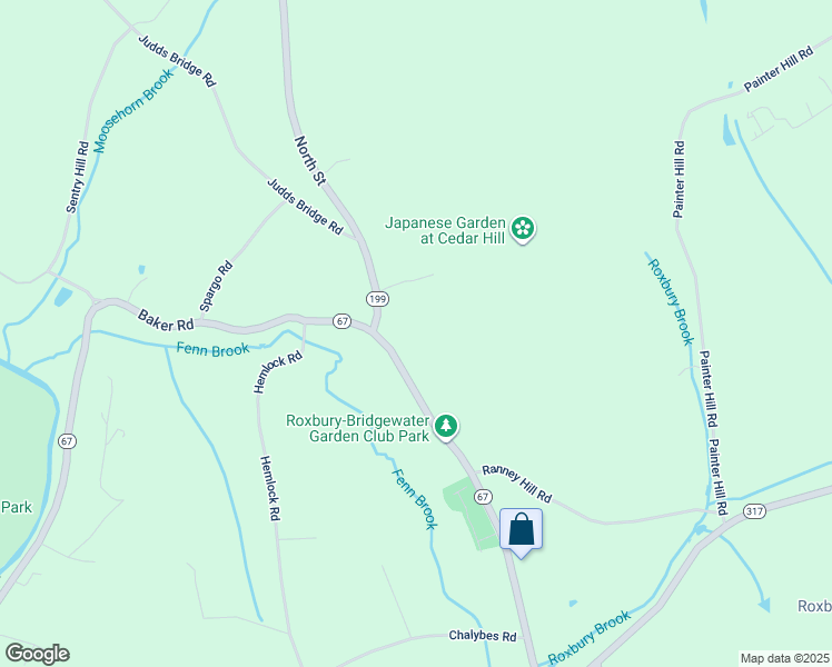 map of restaurants, bars, coffee shops, grocery stores, and more near 18 North Street in Roxbury
