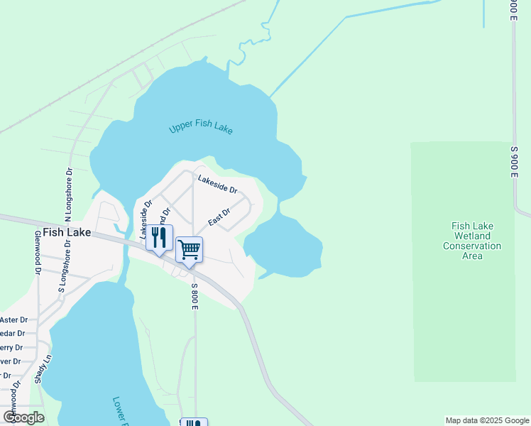 map of restaurants, bars, coffee shops, grocery stores, and more near 408 Lakeside Drive in Walkerton