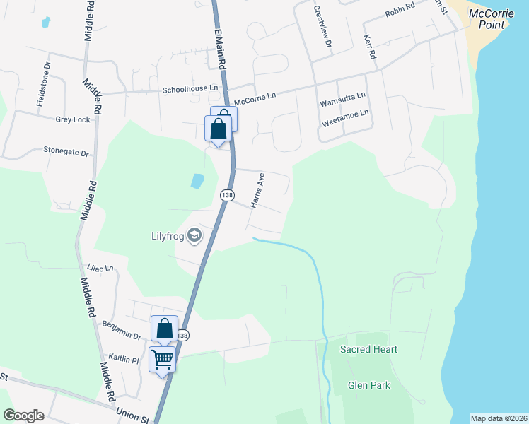 map of restaurants, bars, coffee shops, grocery stores, and more near 19 Harrington Avenue in Portsmouth