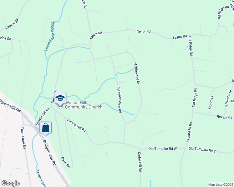 map of restaurants, bars, coffee shops, grocery stores, and more near 20 Pleasant View Road in New Milford