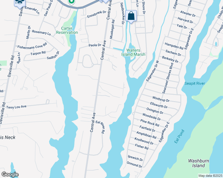 map of restaurants, bars, coffee shops, grocery stores, and more near 27 River Haven Lane in Falmouth