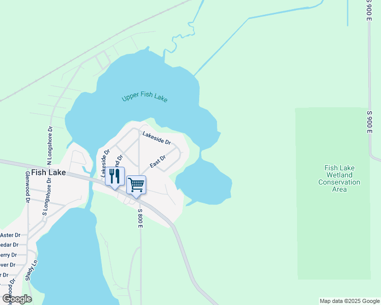 map of restaurants, bars, coffee shops, grocery stores, and more near 408 Lakeside Drive in Walkerton