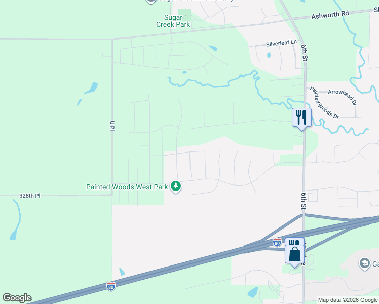 map of restaurants, bars, coffee shops, grocery stores, and more near Chestnut Drive in Waukee