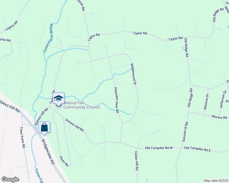 map of restaurants, bars, coffee shops, grocery stores, and more near 20 Pleasant View Road in New Milford