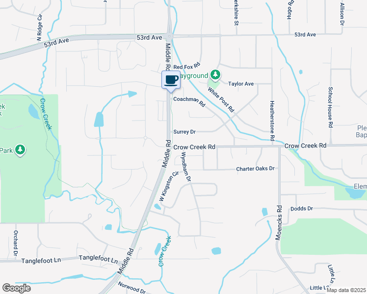 map of restaurants, bars, coffee shops, grocery stores, and more near 5094 Crow Creek Road in Bettendorf