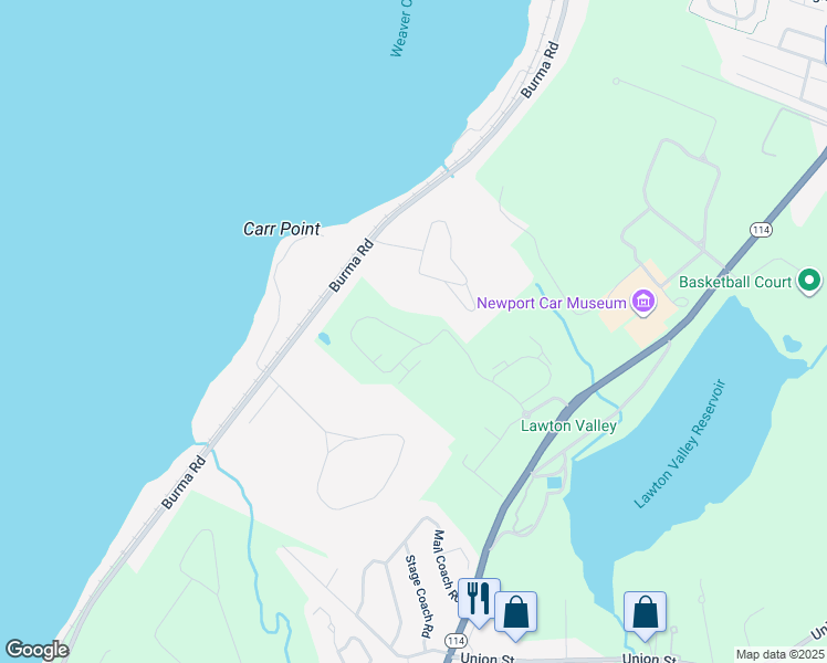 map of restaurants, bars, coffee shops, grocery stores, and more near 209 Rolling Hill Road in Portsmouth