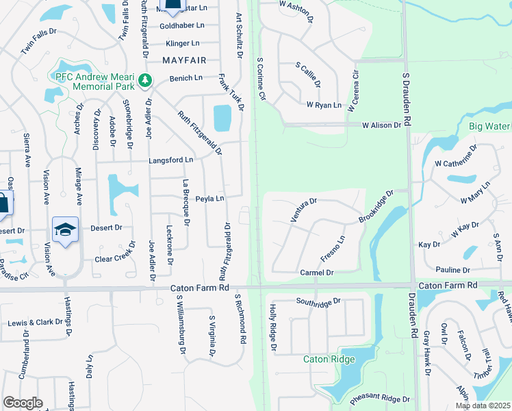 map of restaurants, bars, coffee shops, grocery stores, and more near 6308 Sequoia Court in Plainfield