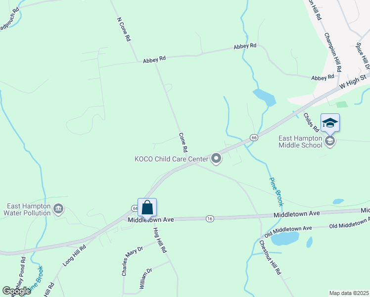 map of restaurants, bars, coffee shops, grocery stores, and more near 15 Cone Road in East Hampton