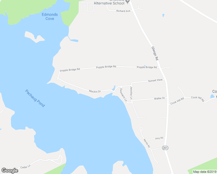 map of restaurants, bars, coffee shops, grocery stores, and more near 101 Mackin Drive in Griswold