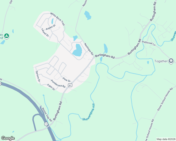 map of restaurants, bars, coffee shops, grocery stores, and more near 150 Burlingham Road in Bloomingburg